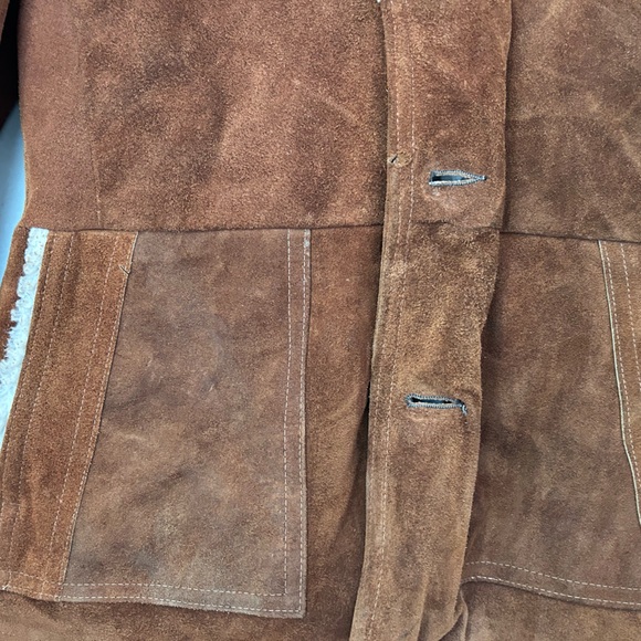Vintage Brown Shearling Men's Jacket - Picture 5 of 10